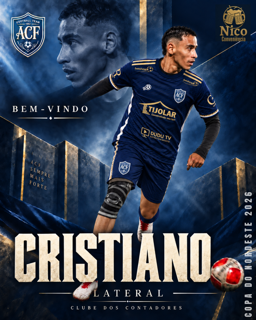 Arte oficial de Cristiano, Lateral